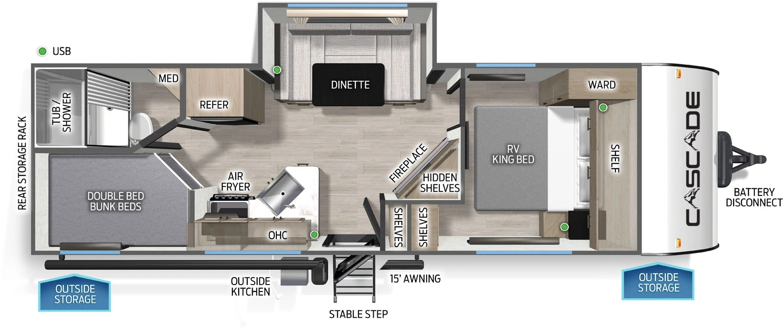 Cascade 23MSC Floorplan